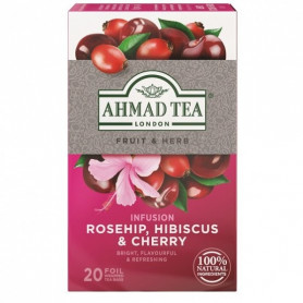 Ahmad Tea gyümölcstea csipkebogyó, hibiszkusz cseresznyével 20 x 2 g