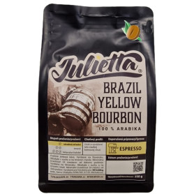 Julietta Brazil Yellow Bourbon frissen pörkölt kávébab 250 g