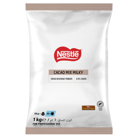Nestlé Cacao Mix Milky Taste 1 kg – lágy, tejes instant forró csokoládé automatákhoz és otthoni készítéshez