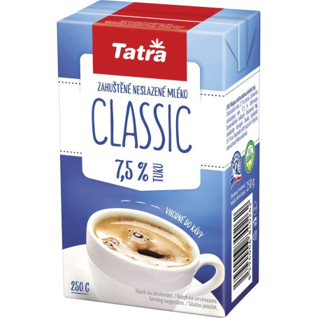 Tetrapack Tatra sűrített tej 250 g – cukrozatlan teljes tej, kávéhoz ajánlott
