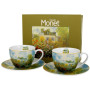 Elegáns 2 darabos cappuccinós csészékészlet alátétekkel az Art Gallery kollekcióból, Kert Argenteuil motívummal Claude Monet híres festménye alapján.Finom pasztellszínek és fényjáték, amelyek a francia vidéki nyugalmat és természet harmóniáját idézik.