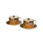 Csók Brown porceláncsészék – Gustav Klimt festményrészlet