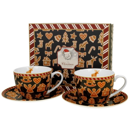 Gingerbread Navy – cappuccino csészék elölnézet