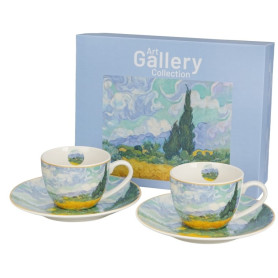 Búzamező – eszpresszó csészék elölnézet