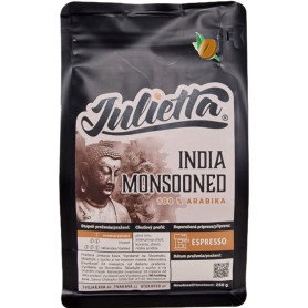 Elülső oldal: Julietta India Monsooned frissen pörkölt szemes kávé 250 g