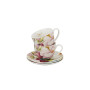 Részletfotó a Magnóliák virágmintáról és a New Bone China porcelán textúrájáról