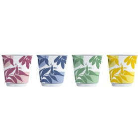 Bialetti Primavera 4 darabos színes eszpresszó csésze készlet alátét nélkül vastag falú porcelánból