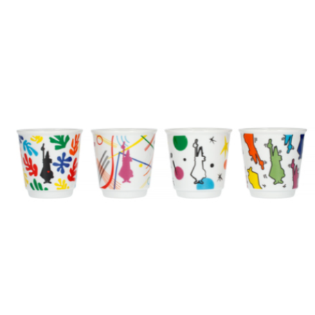 Bialetti Arte 4 db-os eszpresszó csésze szett 60 ml – művészi porcelán design