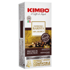 Kimbo Espresso Barista kapszula Nespresso kávéfőzőhöz 10 db új alumínium csomagolás