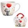 Macska lufival New Bone China porceláncsésze