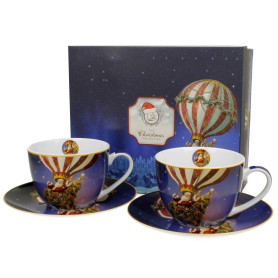 Santa Balloon cappuccino csészék csészealjakkal 2 db 250 ml