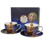 Santa Balloon cappuccino csészék csészealjakkal 2 db 250 ml
